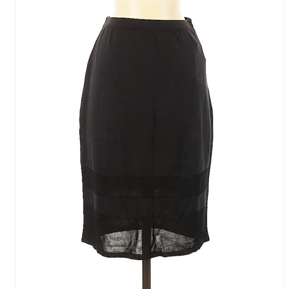 NEW Chetta B Black Modest Pencil Skirt Size Small